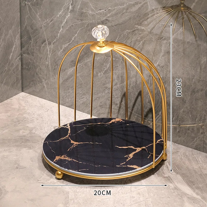 Bathroom birdcage storage rack washbasin dressing table desktop storage box cosmetics and skincare products storage rack  shelf