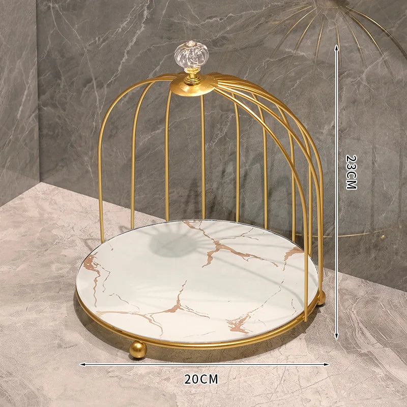 Bathroom birdcage storage rack washbasin dressing table desktop storage box cosmetics and skincare products storage rack  shelf