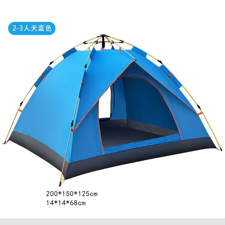Outdoor Tent For 3-4 People Sun And Rain Protection Camping Equipment Portable No Need To Build