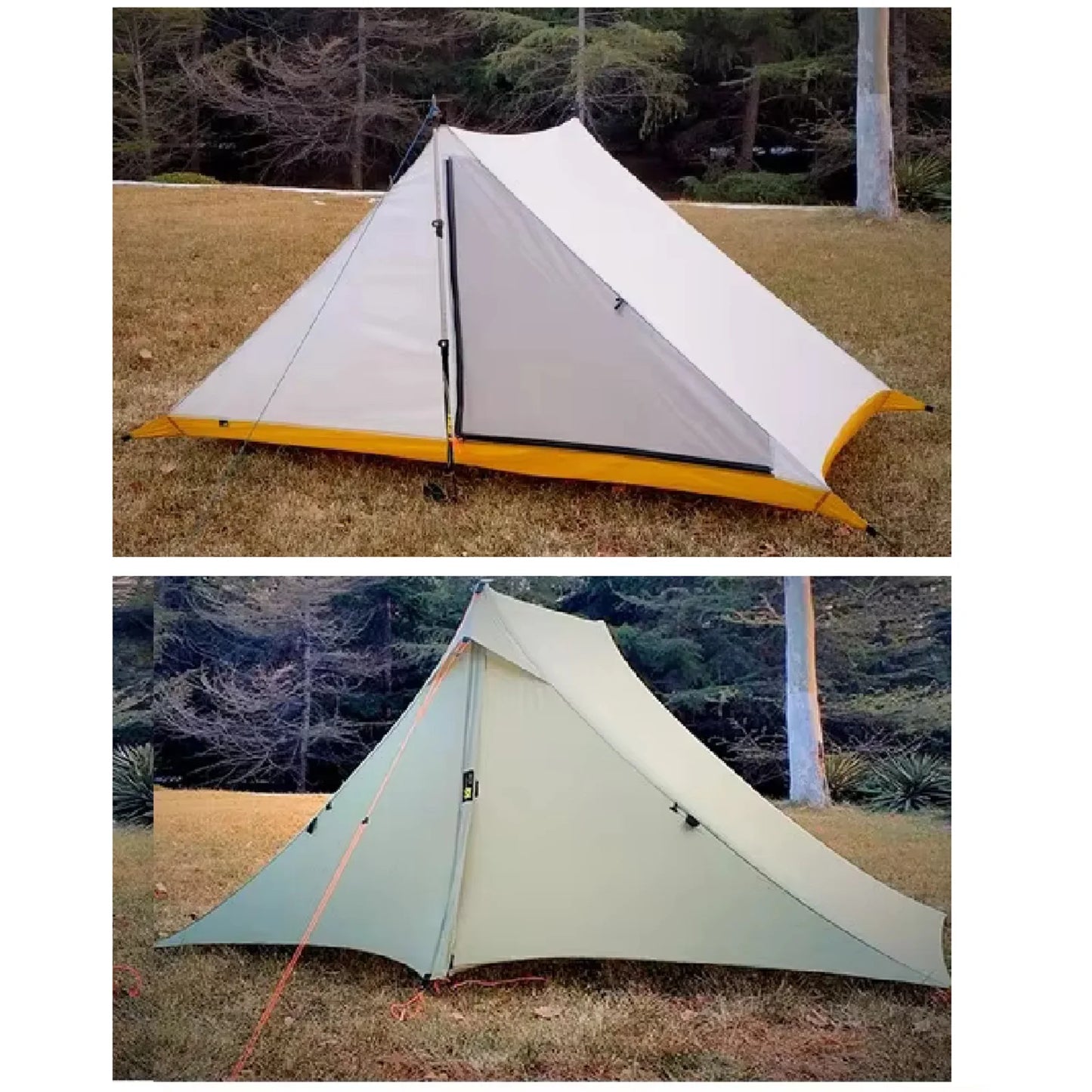 2 Person Professional Waterproof Two-sided 20D Silnylon Tent Outdoor Ultralight Camping Hiking Tent 3-4 Season Backpacking Tents