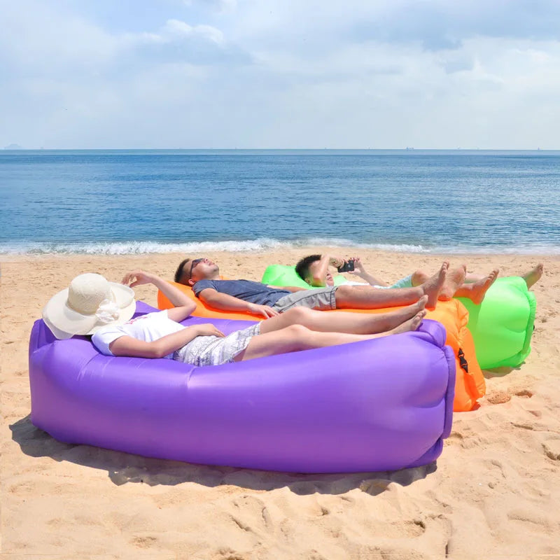 Outdoor Air Lazy Inflatable Sofa Bag Portable Camping Sofa Air Sleeping Bag Lunch Break Mattress Music Festival Portable Sofa