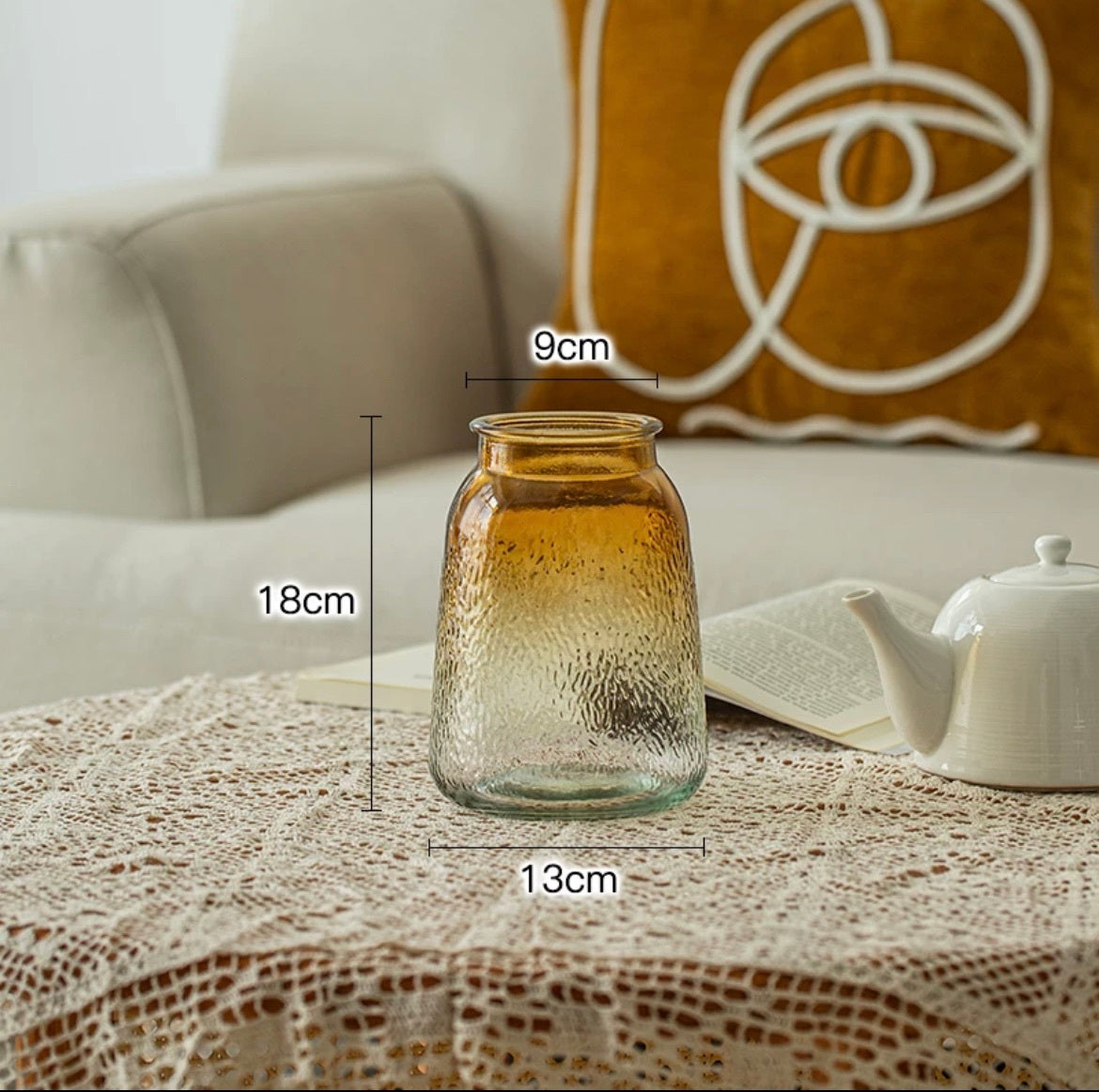 Vase Decoration Clear Glass Hydroponic Countertop In Living Room