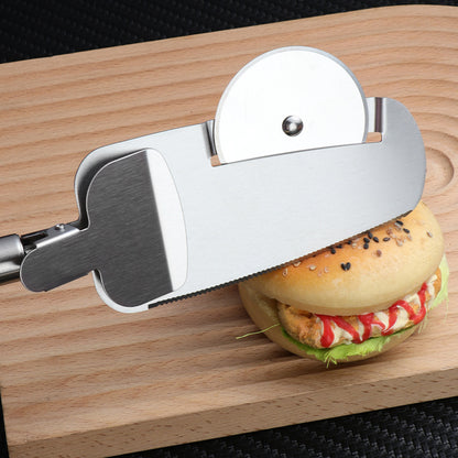 Stainless Steel Three-in-one Roller Pizza Cutter Kitchen Gadgets