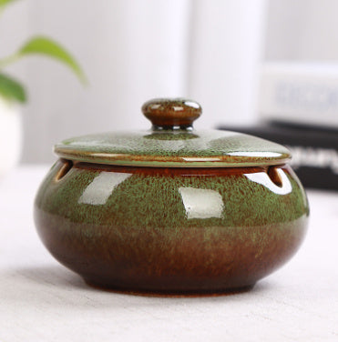 Creative Ceramic Glass Ashtray In Living Room