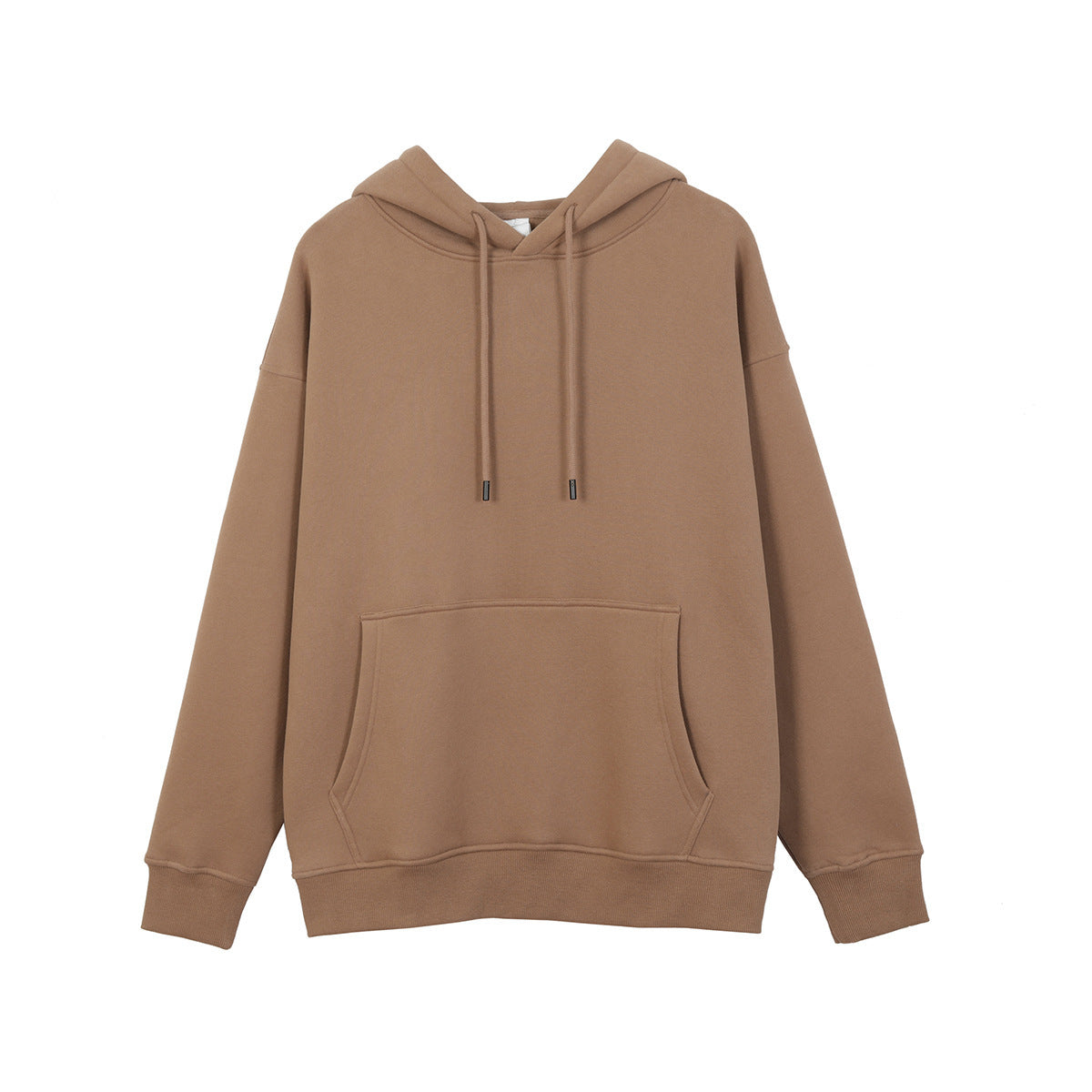 Plus Fleece Loose Trendy Brand Men's And Women's Solid Color Thickened Hooded Sweater Men