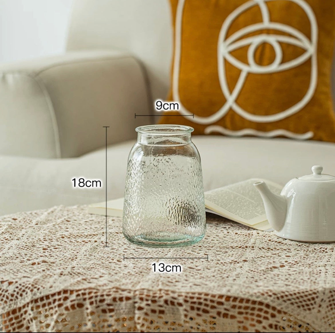 Vase Decoration Clear Glass Hydroponic Countertop In Living Room