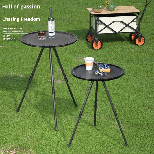 Outdoor Small Round Table Camping Folding Table Portable And Adjustable