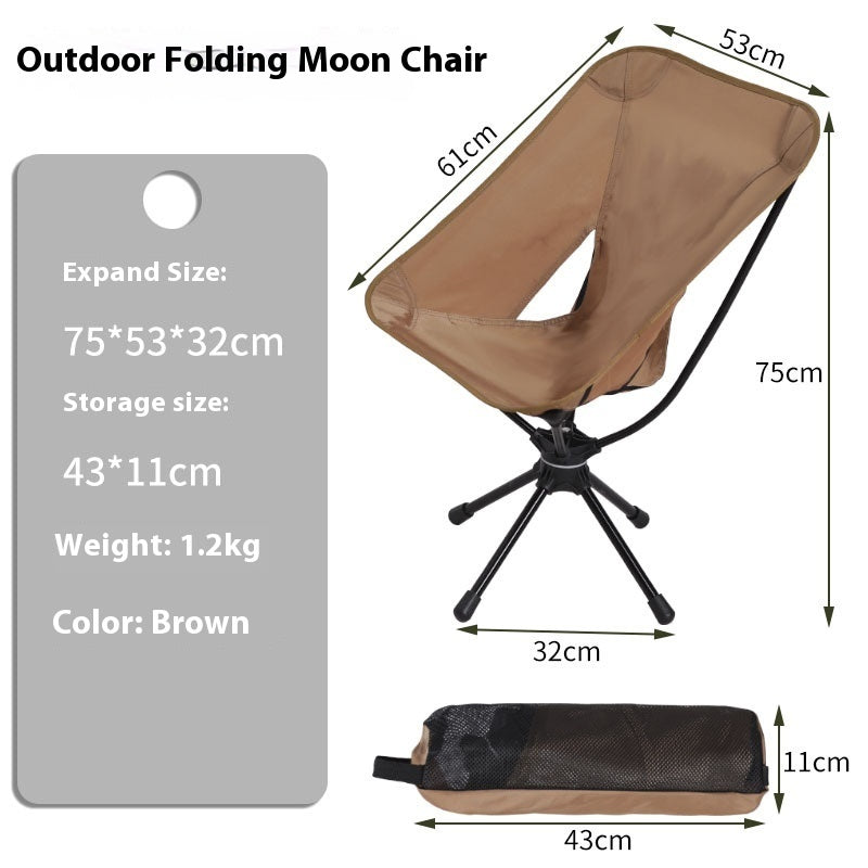 Outdoor 360-degree Rotating Folding Chair Aluminum Alloy